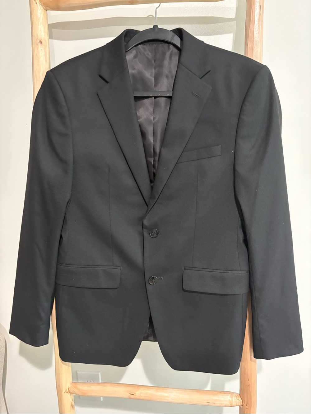 Calvin Klein Black Men's Two-Button Blazer